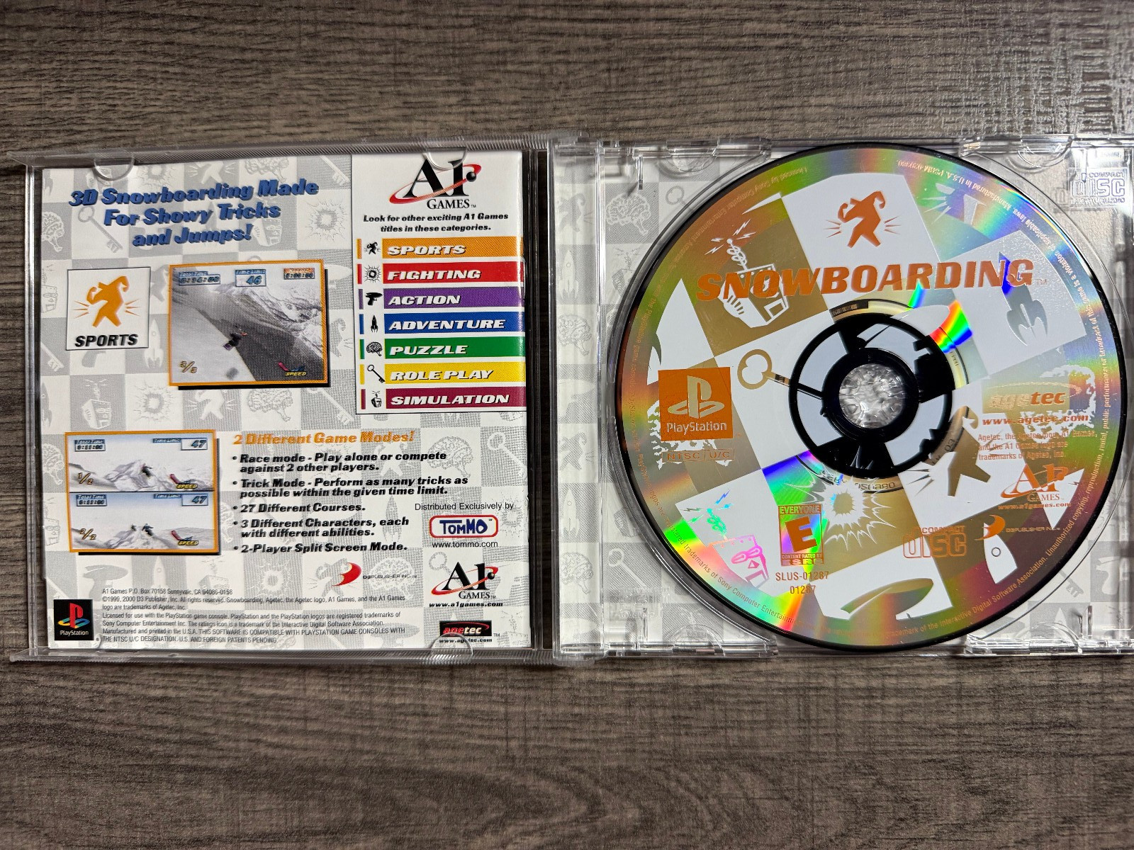 Snowboarding – Sony Playstation 1 PS1 – A1 Games – Acceptable Condition