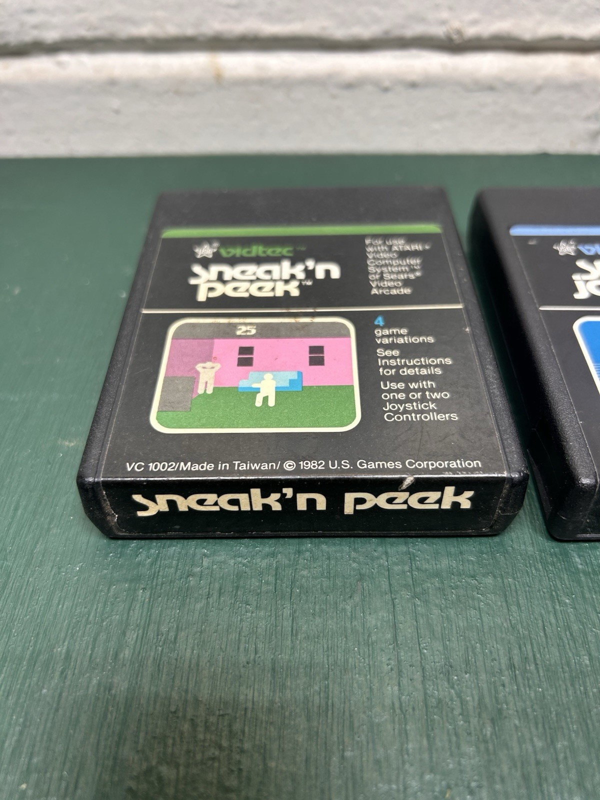 US GAMES VIDTEC Atari 2600 3 Game Lot – Word Zapper, Space Jockey & Sneak’n Peak