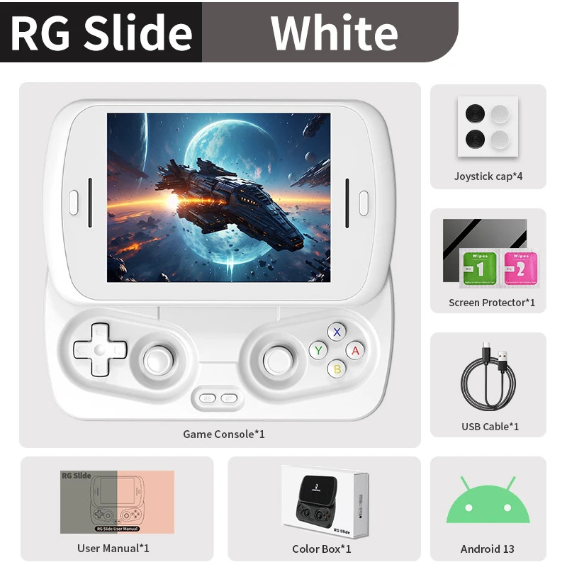 ANBERNIC RG Slide Handheld Console 4.7″ LTPS Screen 5000mAh WIFI FOTA