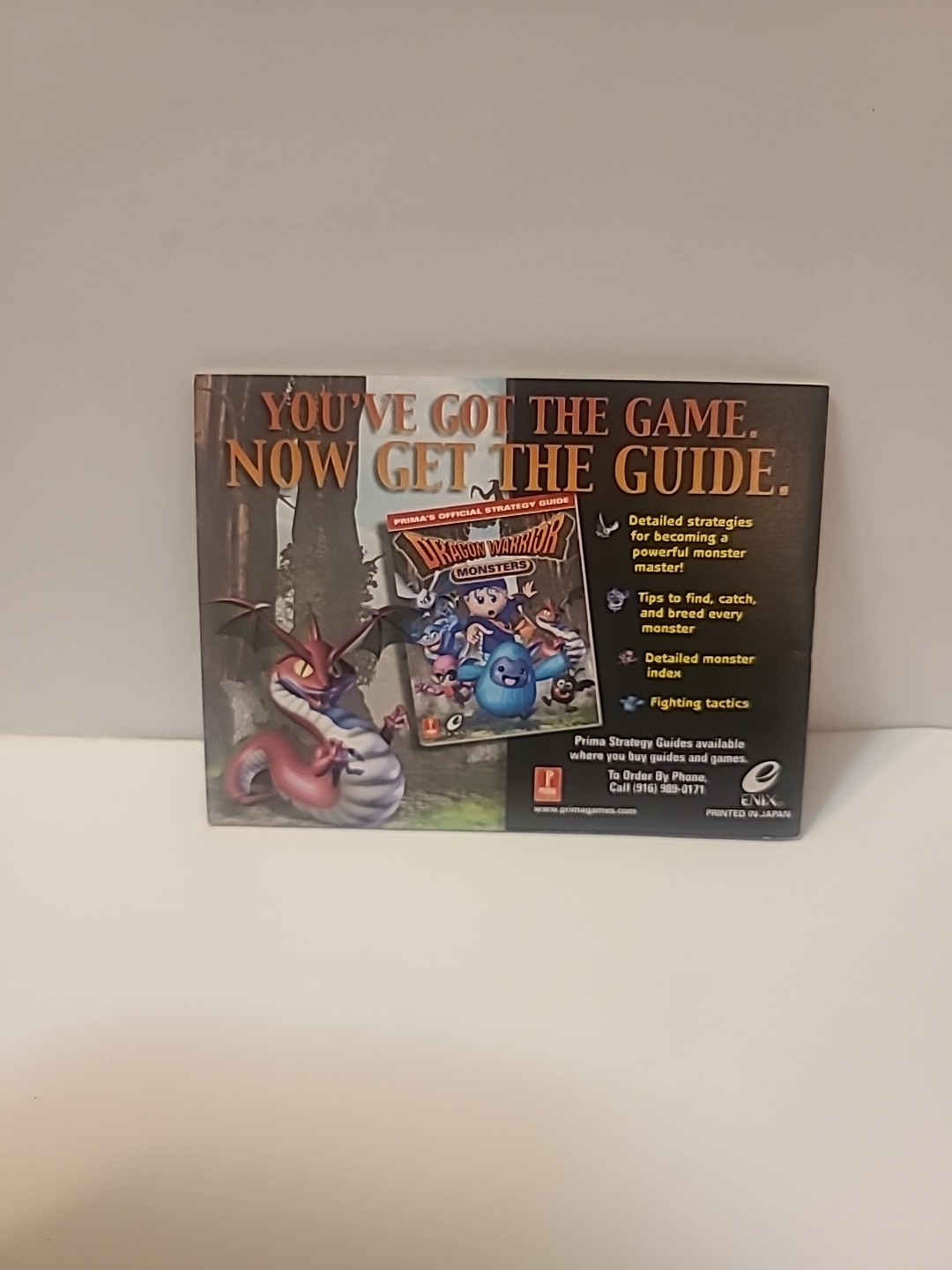 Dragon Warrior Monsters Nintendo Game Boy Color Instruction Manual