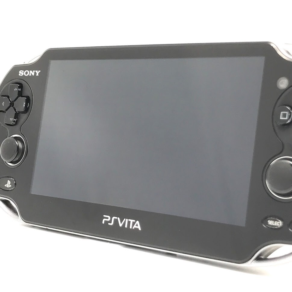 SONY PS Vita PCH-1100 Crystal Black Wi-Fi OLED w/ Charger “Excellent”