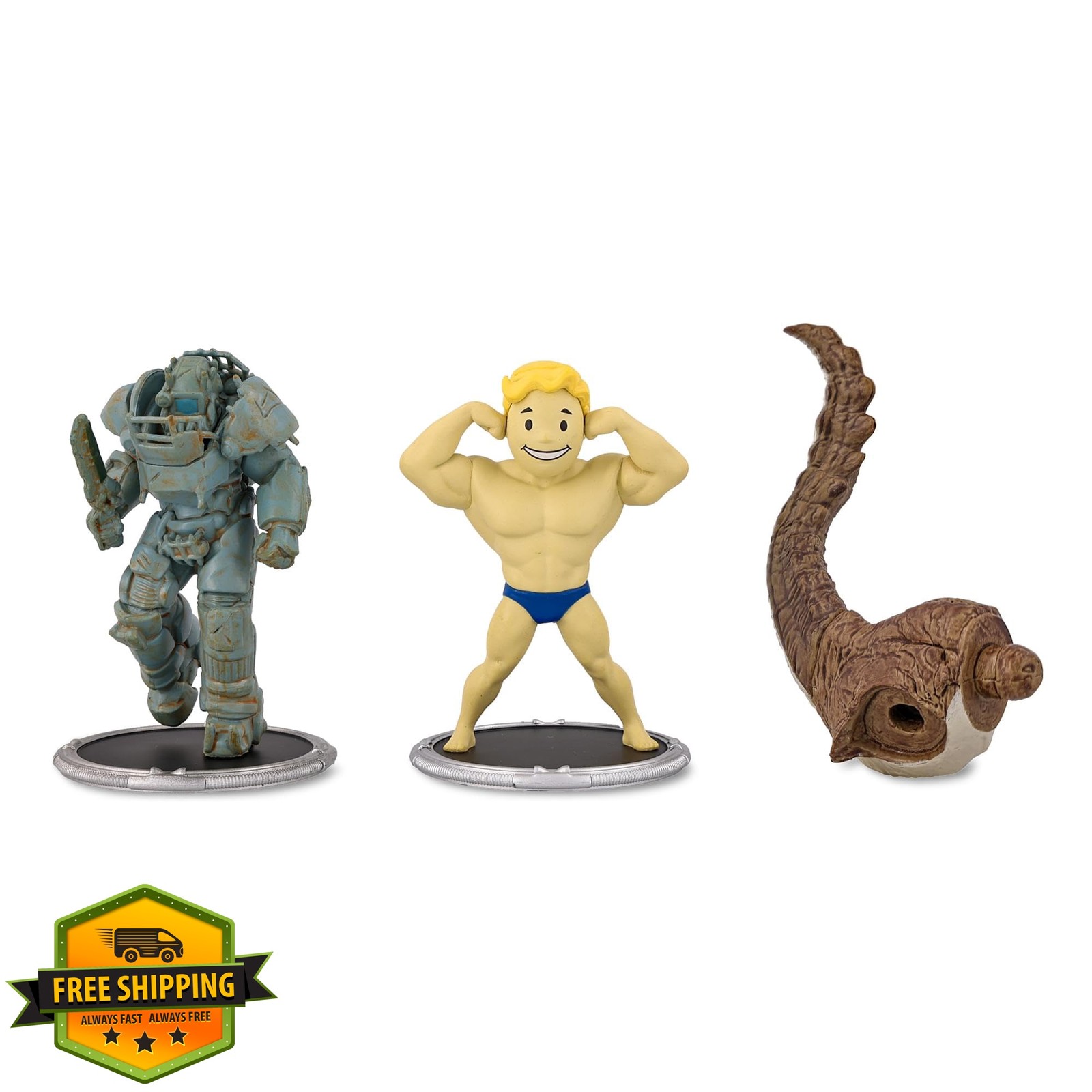 Toynk Fallout Raider and Vault Boy (Strong) 3-Inch Mini Figure Set 2-Pack for…
