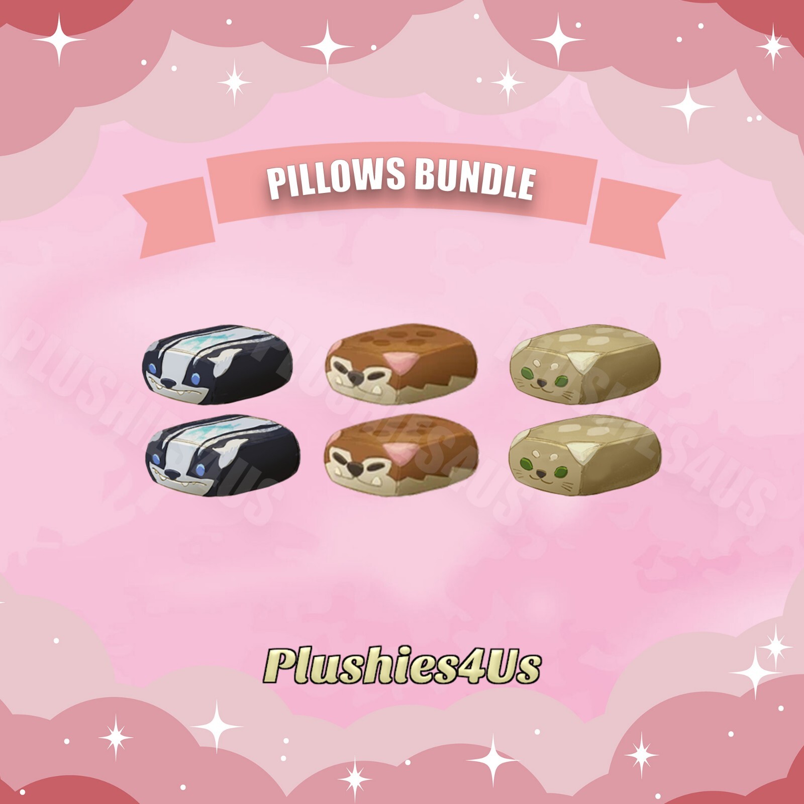 Palia Stackable Pillow Bundle – Palia Plushies, Muujin, Chapaa, Palcat
