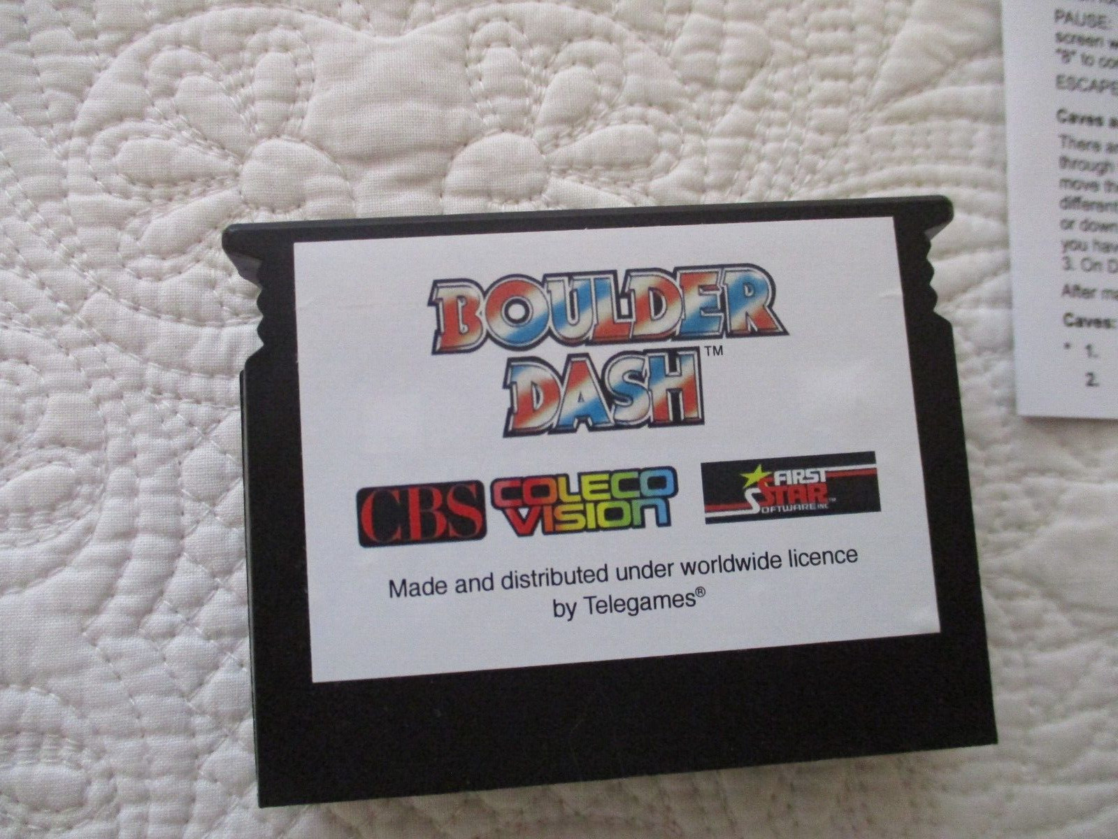 COLECOVISION Game – Boulder Dash from Telegames – New in Unsealed Box