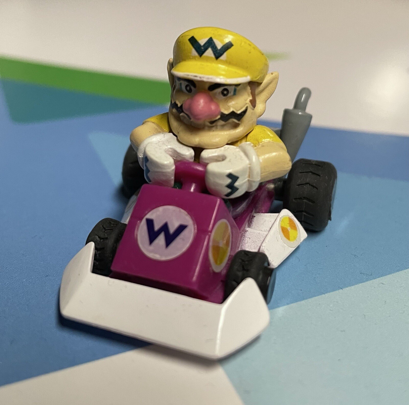 Tomy Yujin WARIO Nintendo MARIOKART Pullback Racer 2005 Rare Toy Car