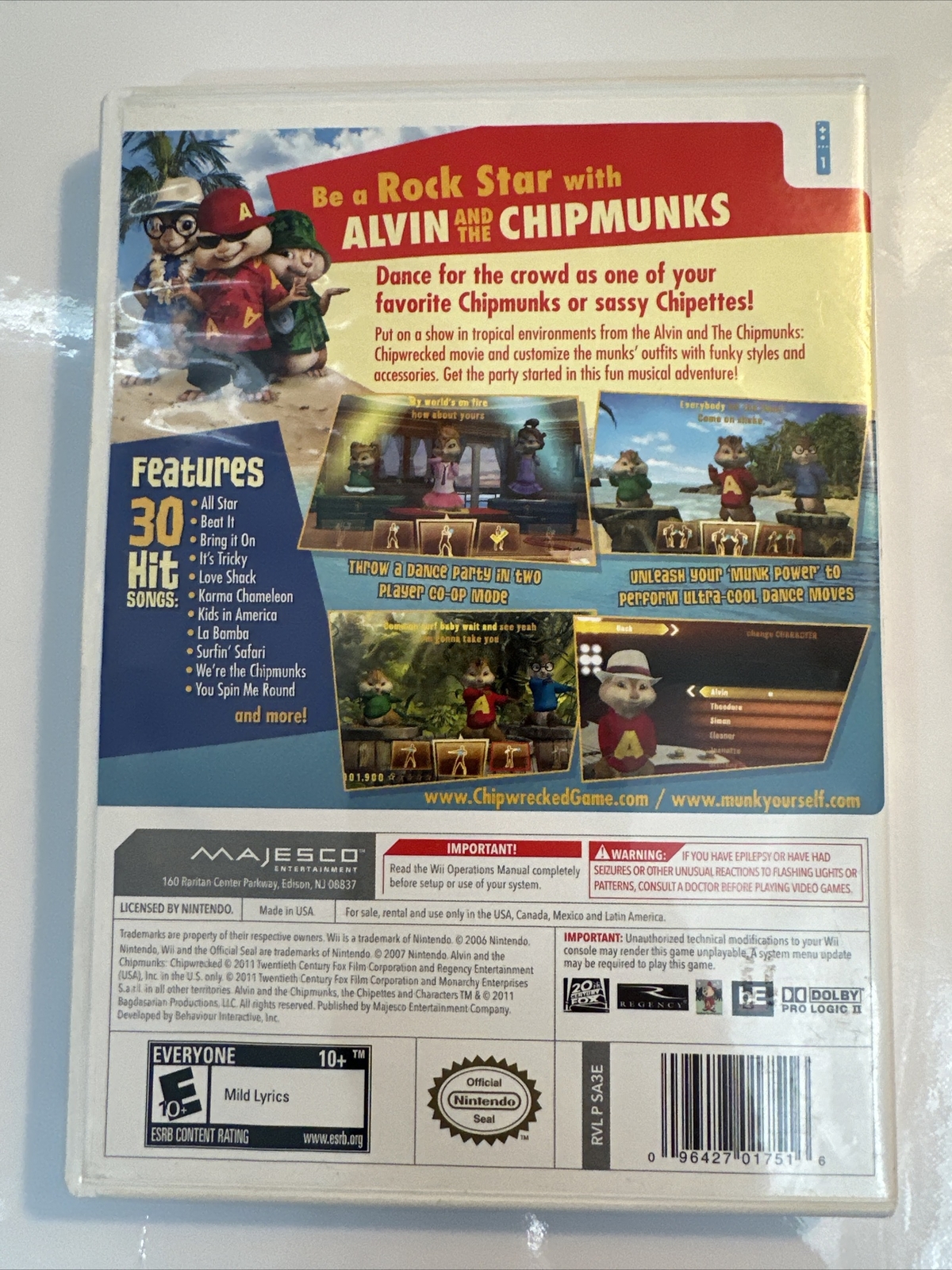 Alvin and the Chipmunks: Chipwrecked (Nintendo Wii, 2011) Tested