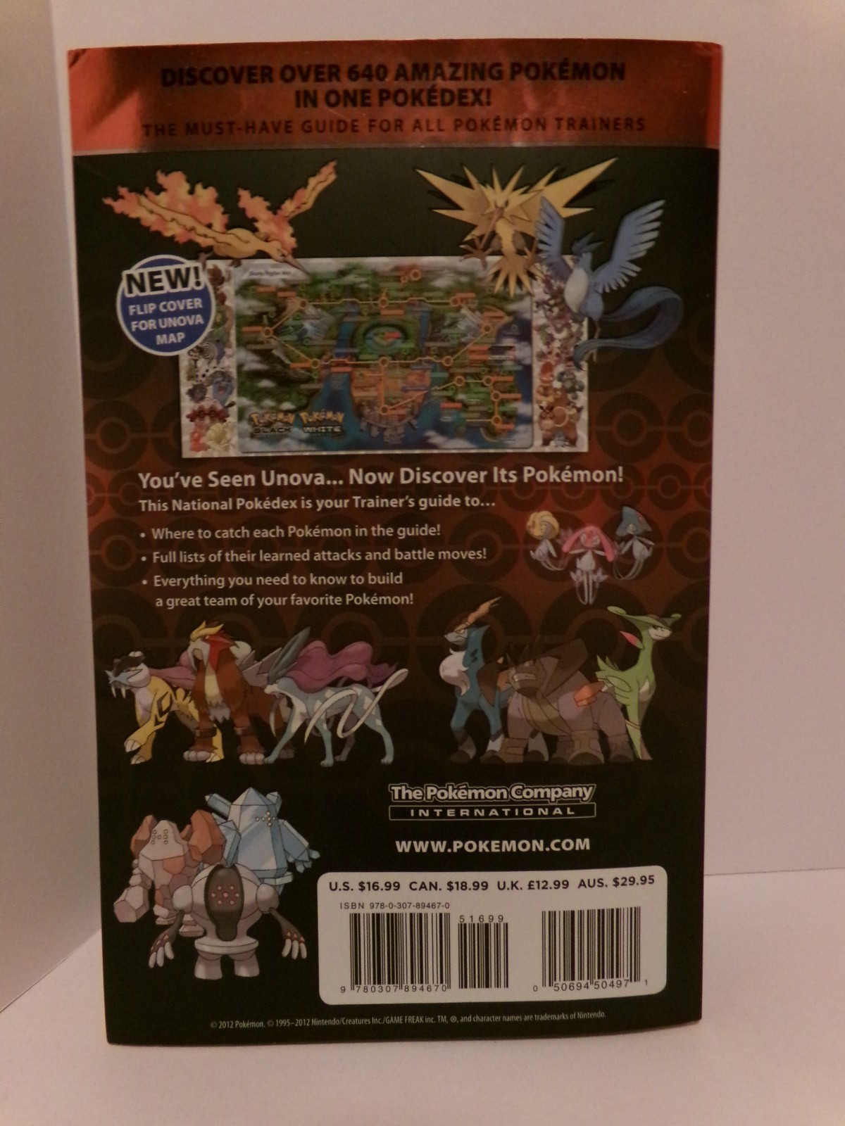 Pokémon Black and White Official National Pokédex Guide with Dust Jacket/Map
