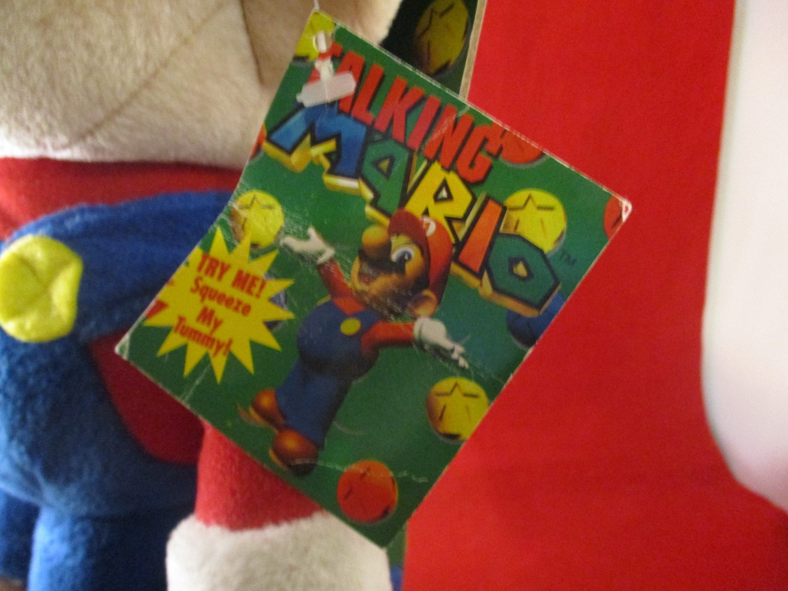 Talking Super Mario Plush Figure 1997 Treasures, Inc. Nintendo 64 Era Toy WORKS!