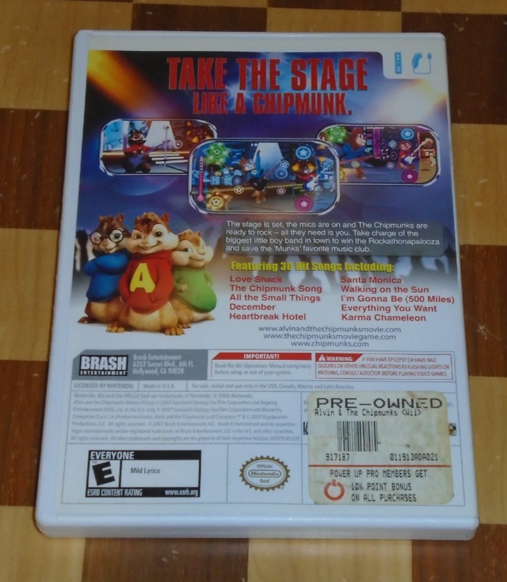 8x Nintendo Wii game: Beatles, Tintin, Barbie, Star Wars, Alvin, Disney Princess