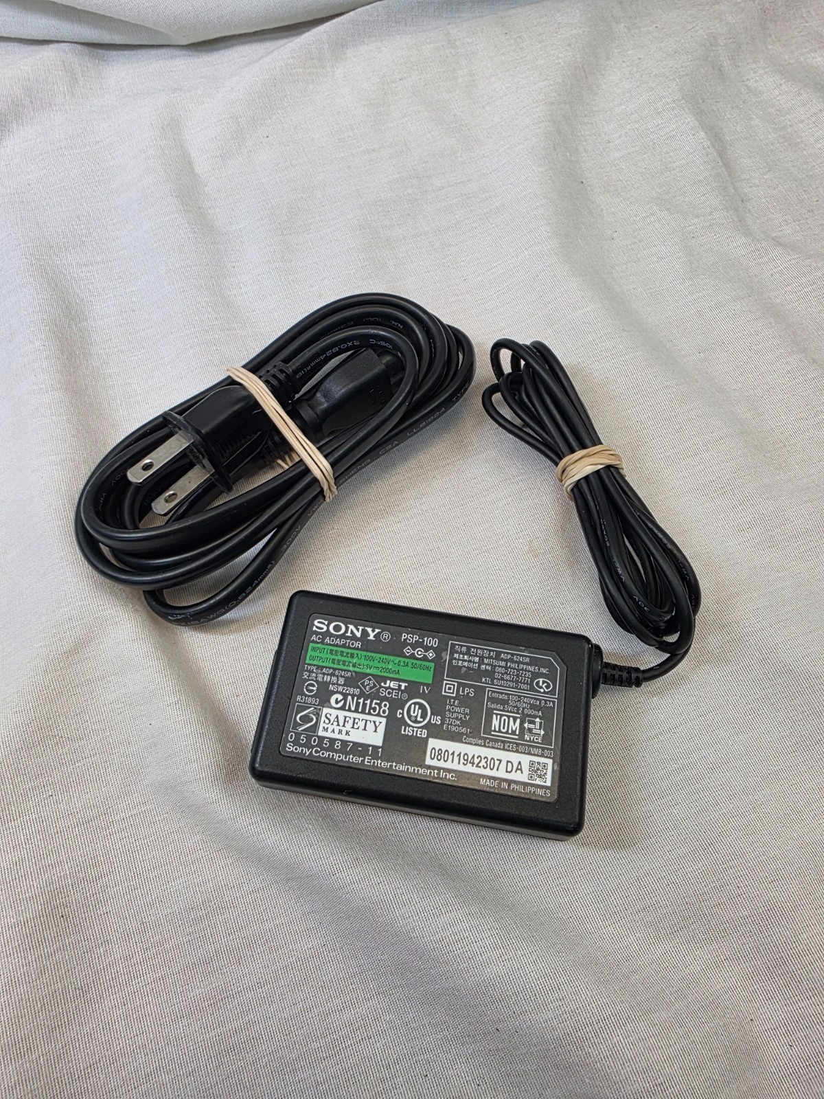 Sony PSP-100 AC Adaptor 5V 2A Power Supply Charger for PSP 1000 2000 3000 Black