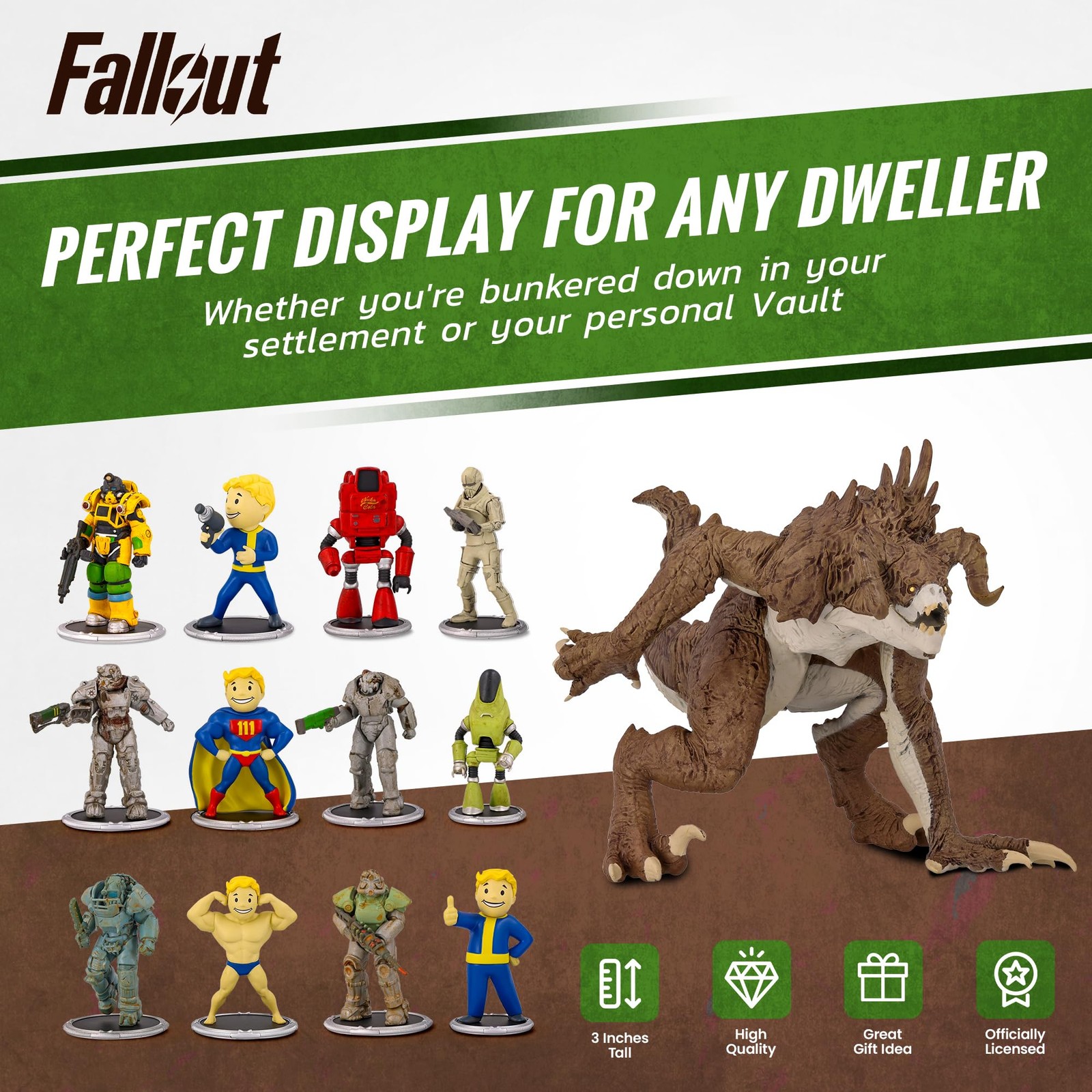 Fallout X01 and Protectron Mini Figure Set 3 Inch Collectible Toys