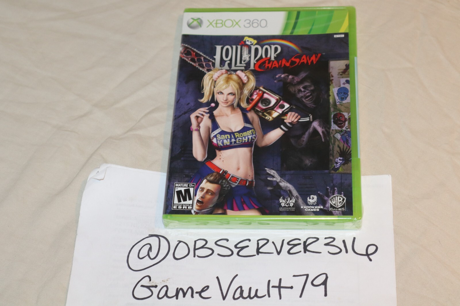 Lollipop Chainsaw (Microsoft Xbox 360, 2012) NEW SEALED