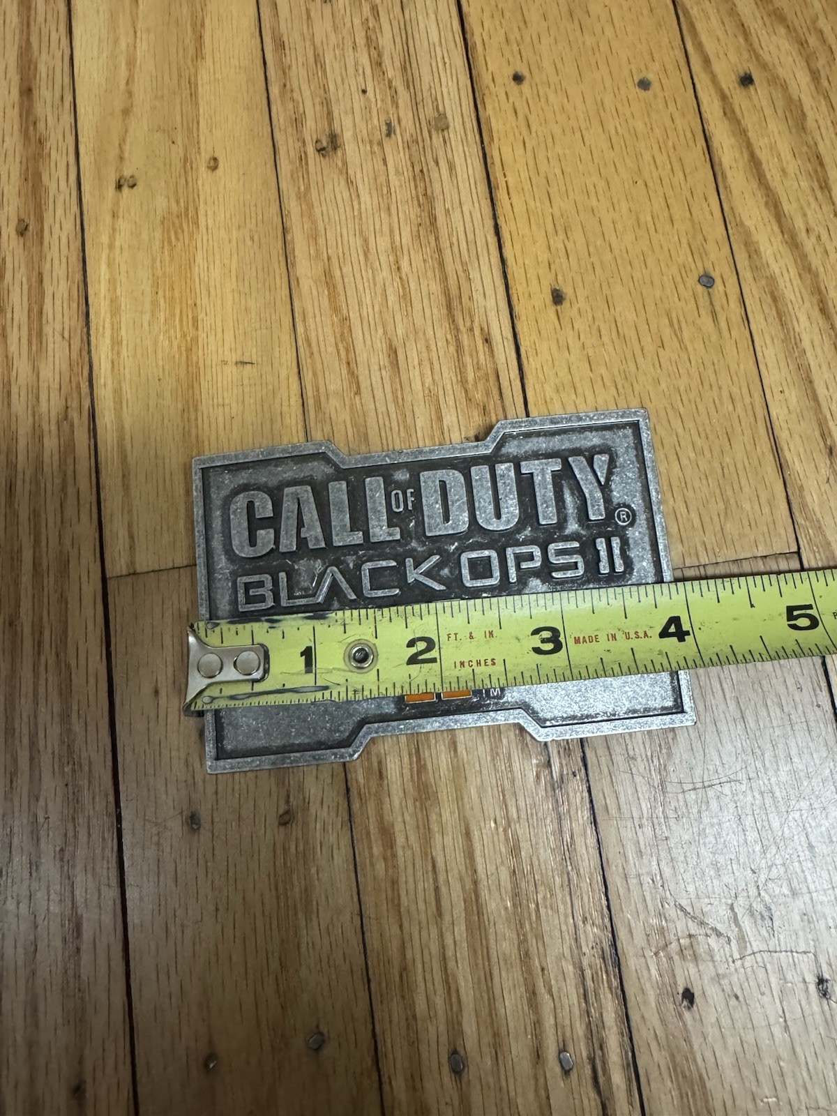 Vtg 2012 Activision Video Game Call of Duty Black Ops II Metal Belt Buckle Promo