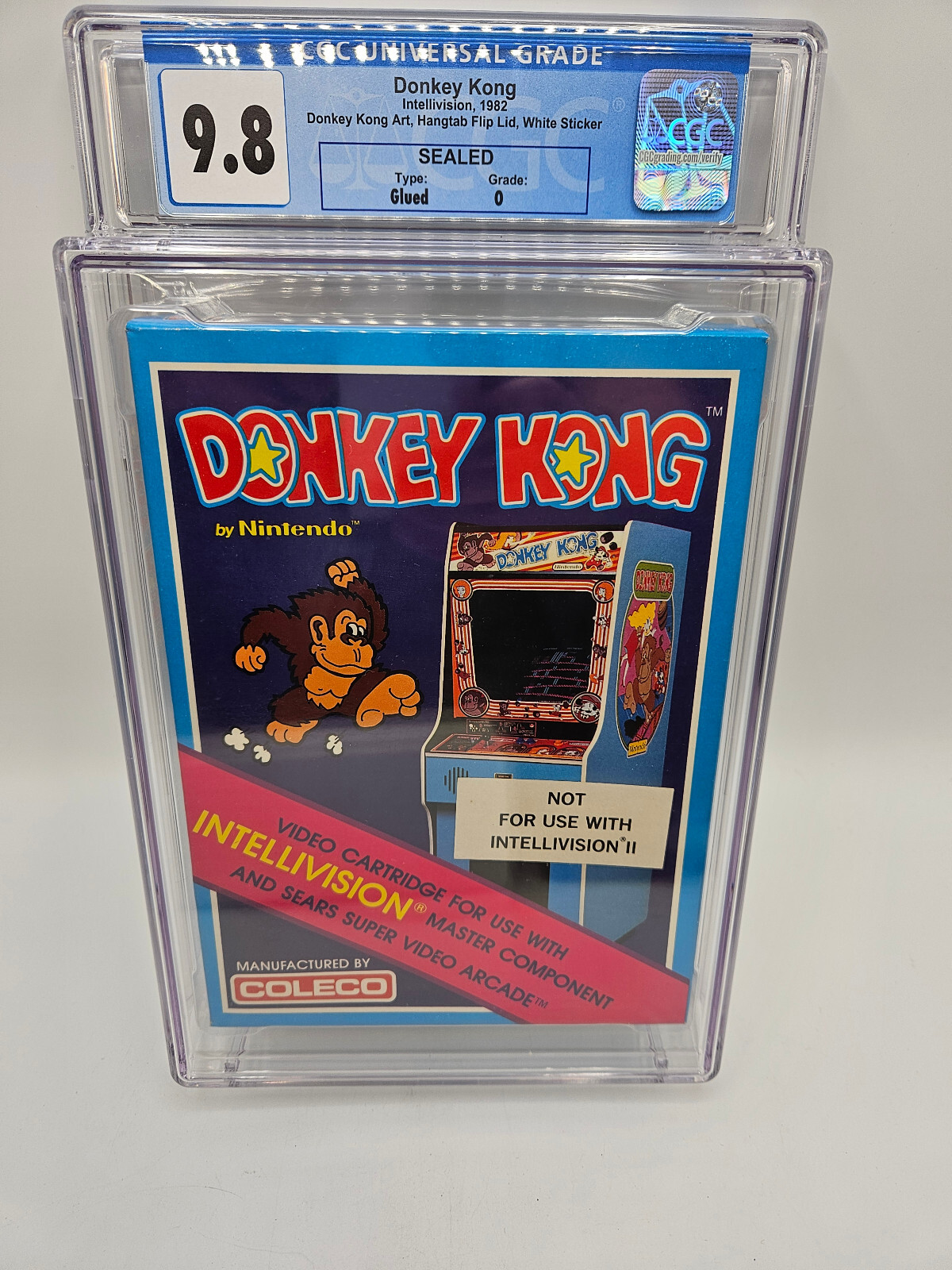 🌟 1982 Nintendo Donkey Kong Intellivision White Label CGC 9.8 1st App MARIO