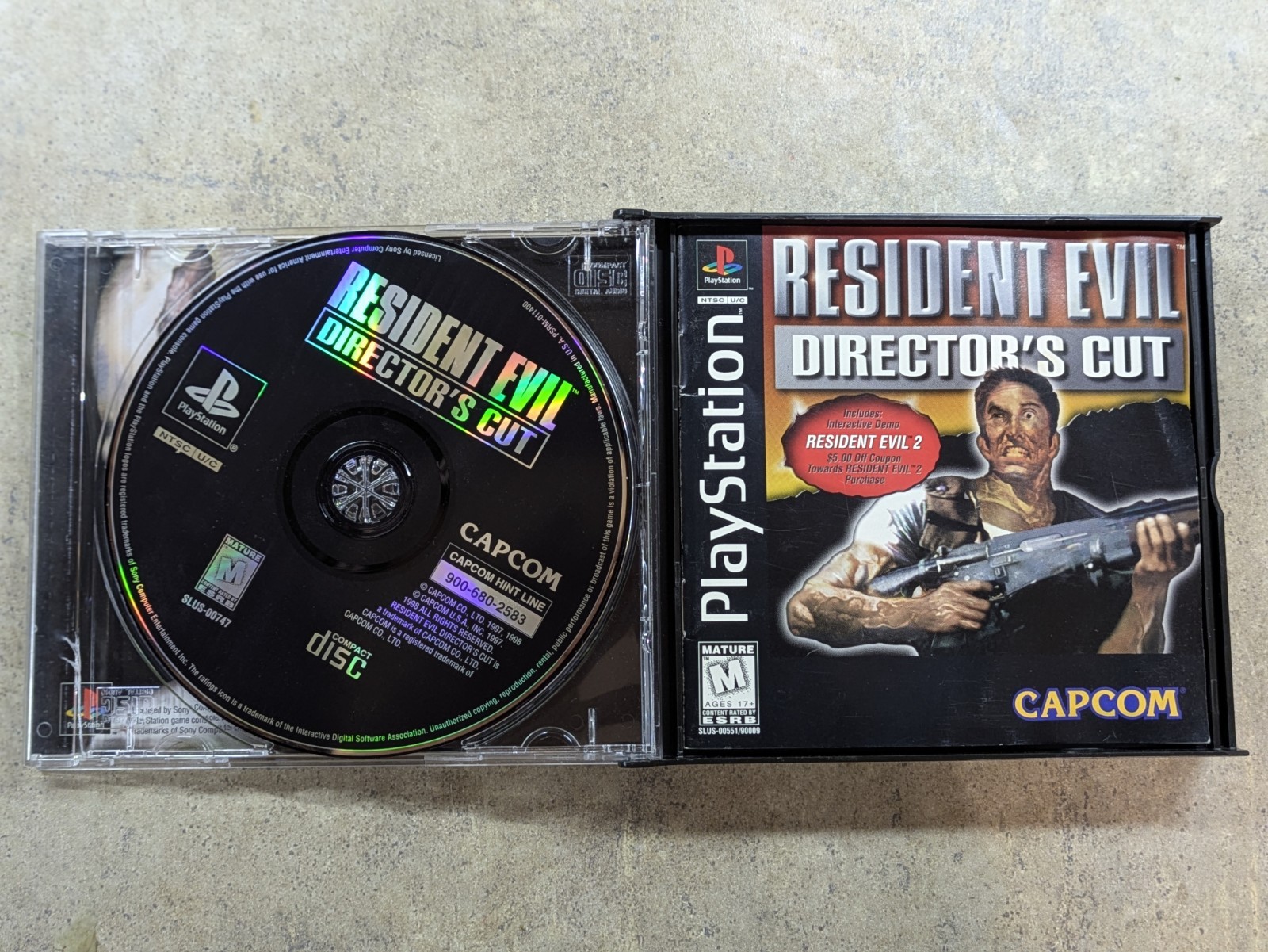 Resident Evil Director’s Cut PSX PS1 PlayStation 1 Tested See Pics