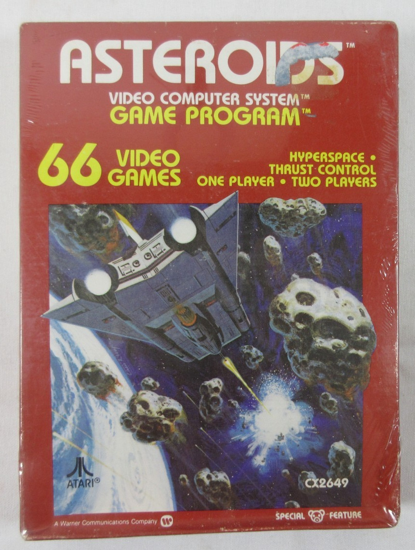 SEALED “Asteroids” 1981 ATARI VIDEO COMPUTER SYSTEM GAME in Box CX2649 Warner