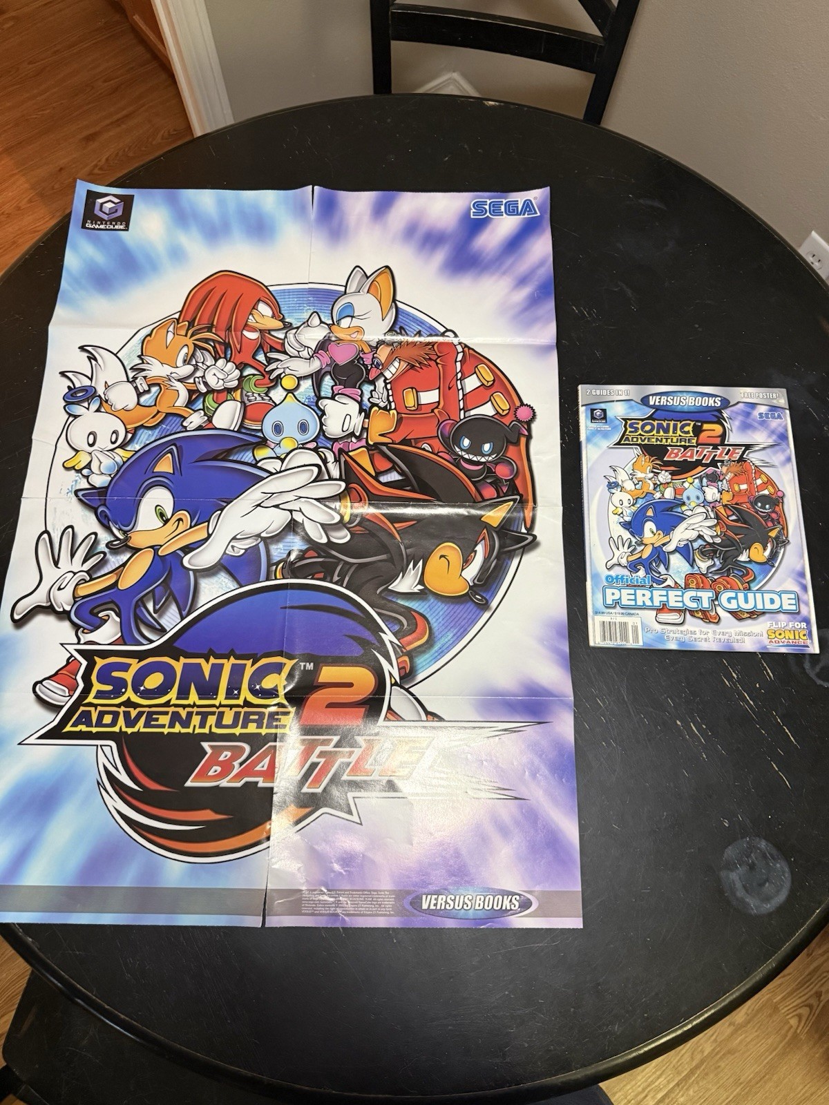 Versus Books Sonic Adventure 2 + Sonic Advance Perfect Guide W/POSTER