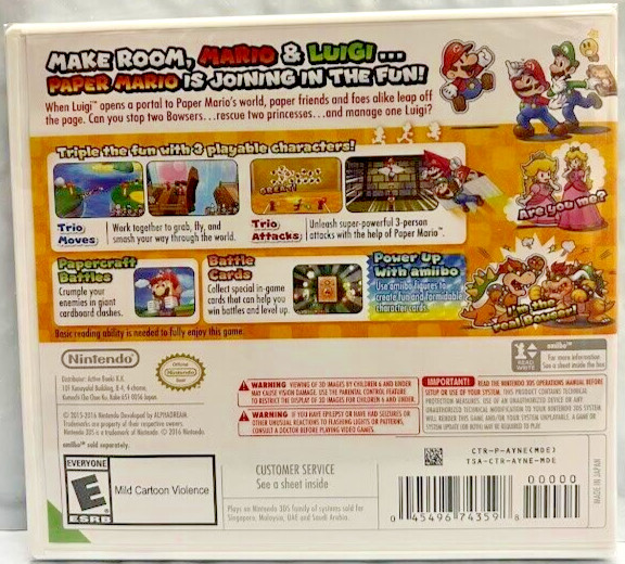 Mario & Luigi: Bowser’s Inside Story+Superstar Saga+Paper Jam+Dream Mega Bundle