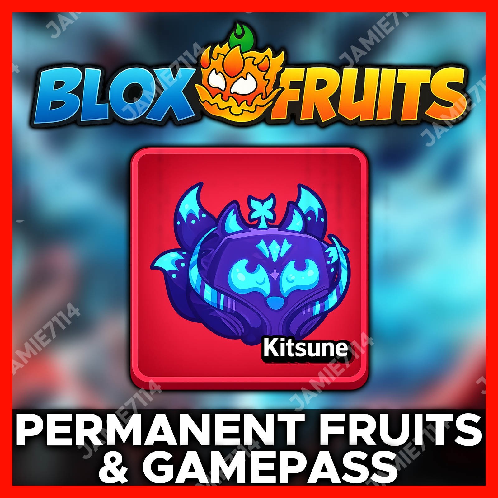 BLOX FRUITS 🐲PERMANENT KITSUNE‼️CHEAP & FAST SERVICE ‼️
