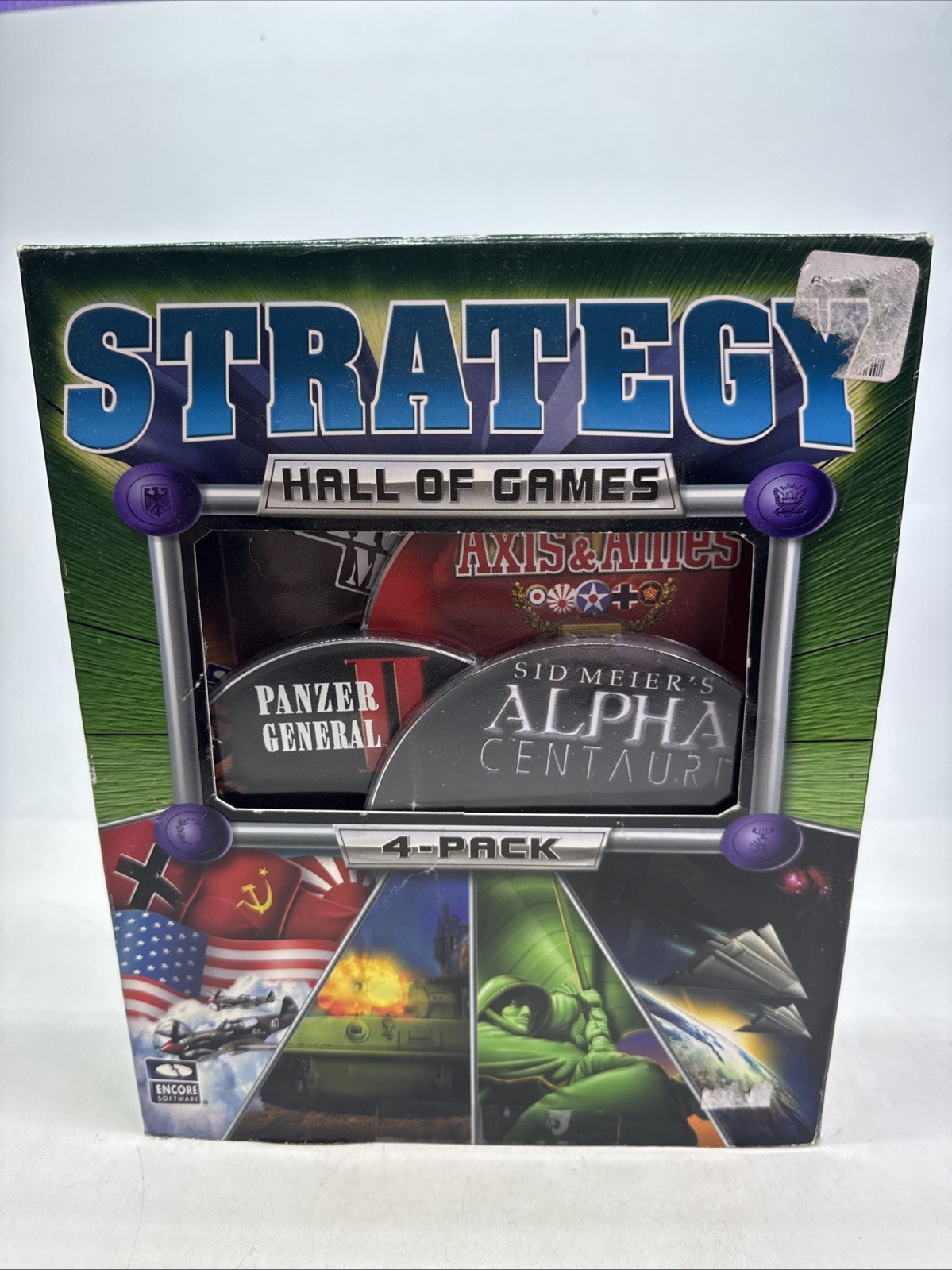 Vintage 2001 Strategy: Hall of Games 4-Pack Big Box PC Game Software SEALED