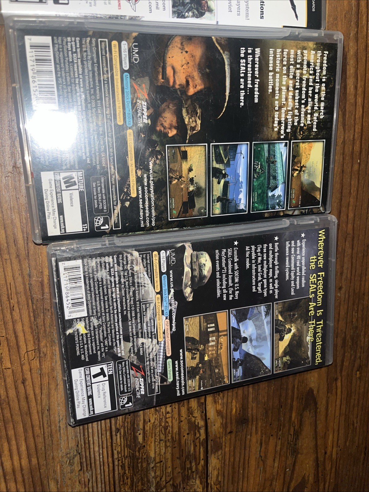 SOCOM US Navy Seals Sony PSP Trilogy Bundle Fireteam Bravo 1 2 3