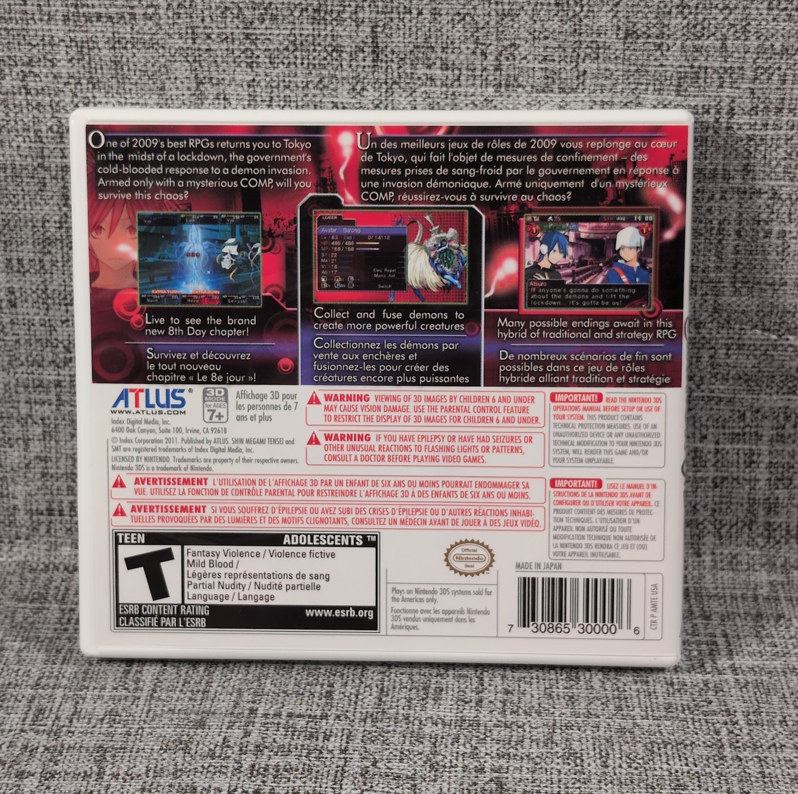 Shin Megami Tensei: Devil Survivor Overclocked (Nintendo 3DS, 2011) Tested Works