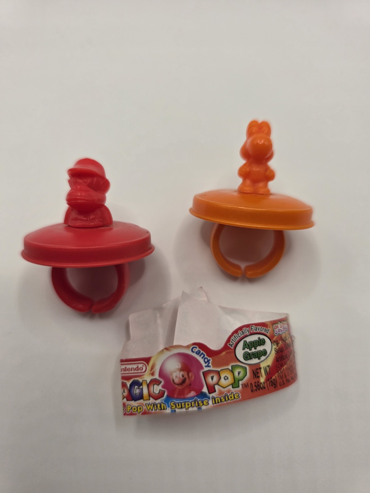 2001 Nintendo Magic Pop Candy Rings Yoshi Diddy Kong Wrapper Promo Rare Lot
