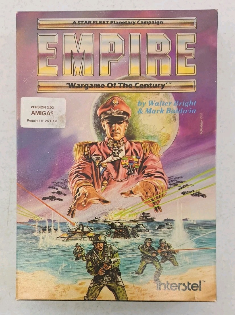 NO DISK! 1987 Vintage Game For Amiga-Empire-Interstel-Manual & Box