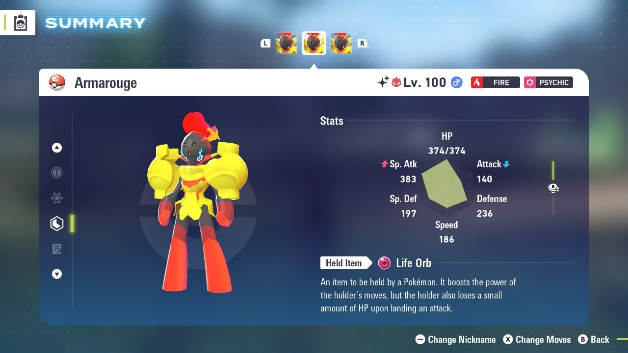 Shiny Alpha Armarouge – Pokémon Legends ZA (6IV, EV Trained, Battle-Ready)