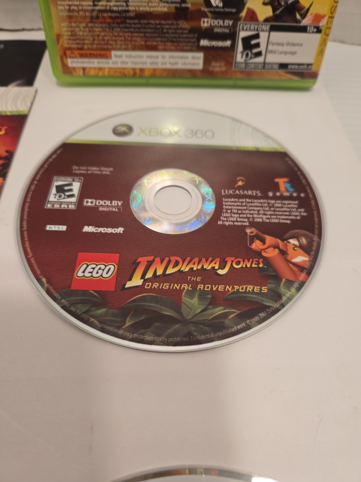 Xbox 360 Lego Indiana Jones: The Original Adventures / Kung Fu Panda CIB