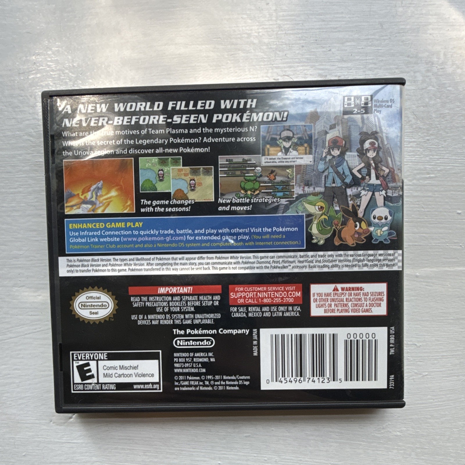 Nintendo Pokemon Series Pokémon Black Version DS w/ Case, Manual, CIB
