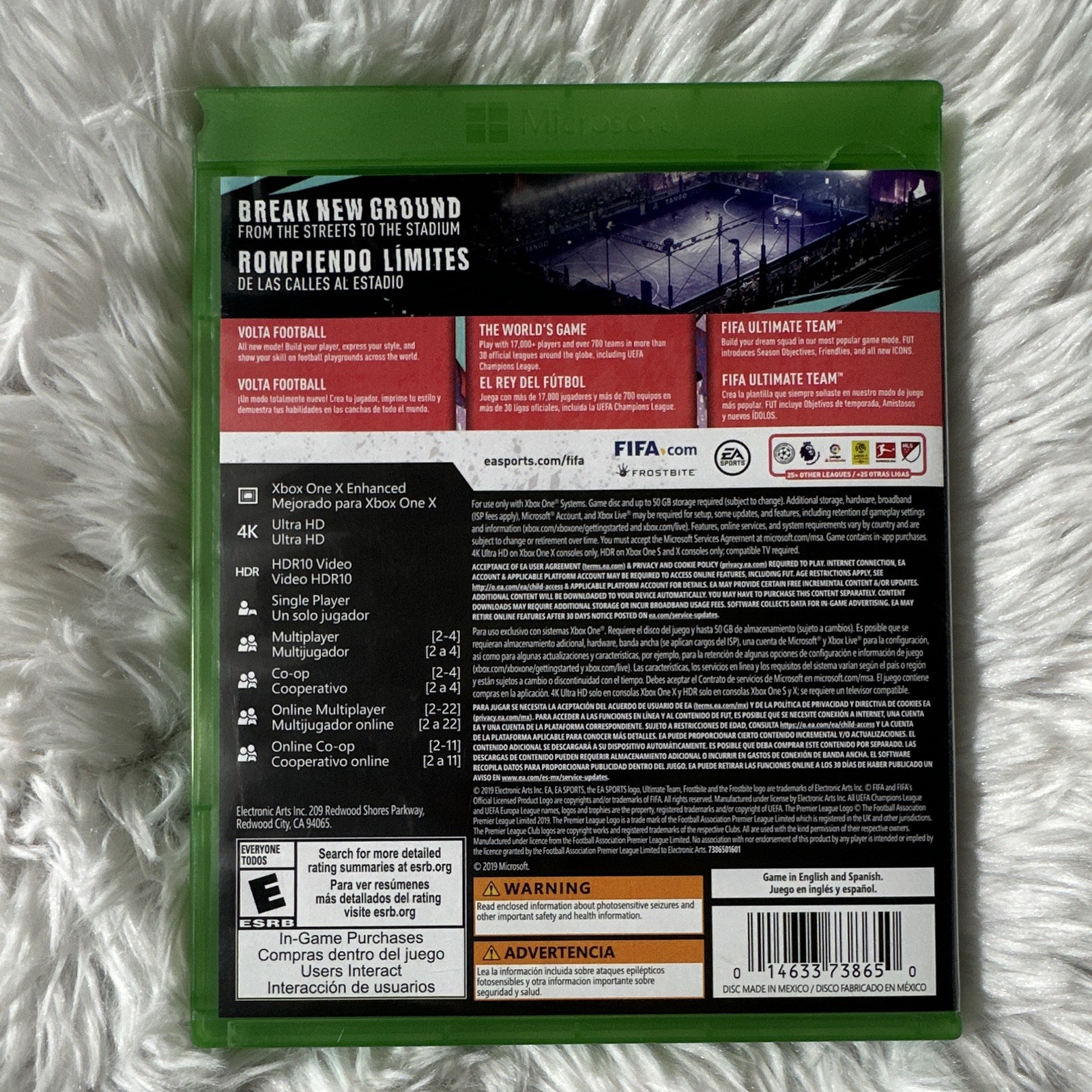 EA Sports FIFA 20 Xbox One 2020 Ultimate Team Soccer Sports E NTSC-U/C