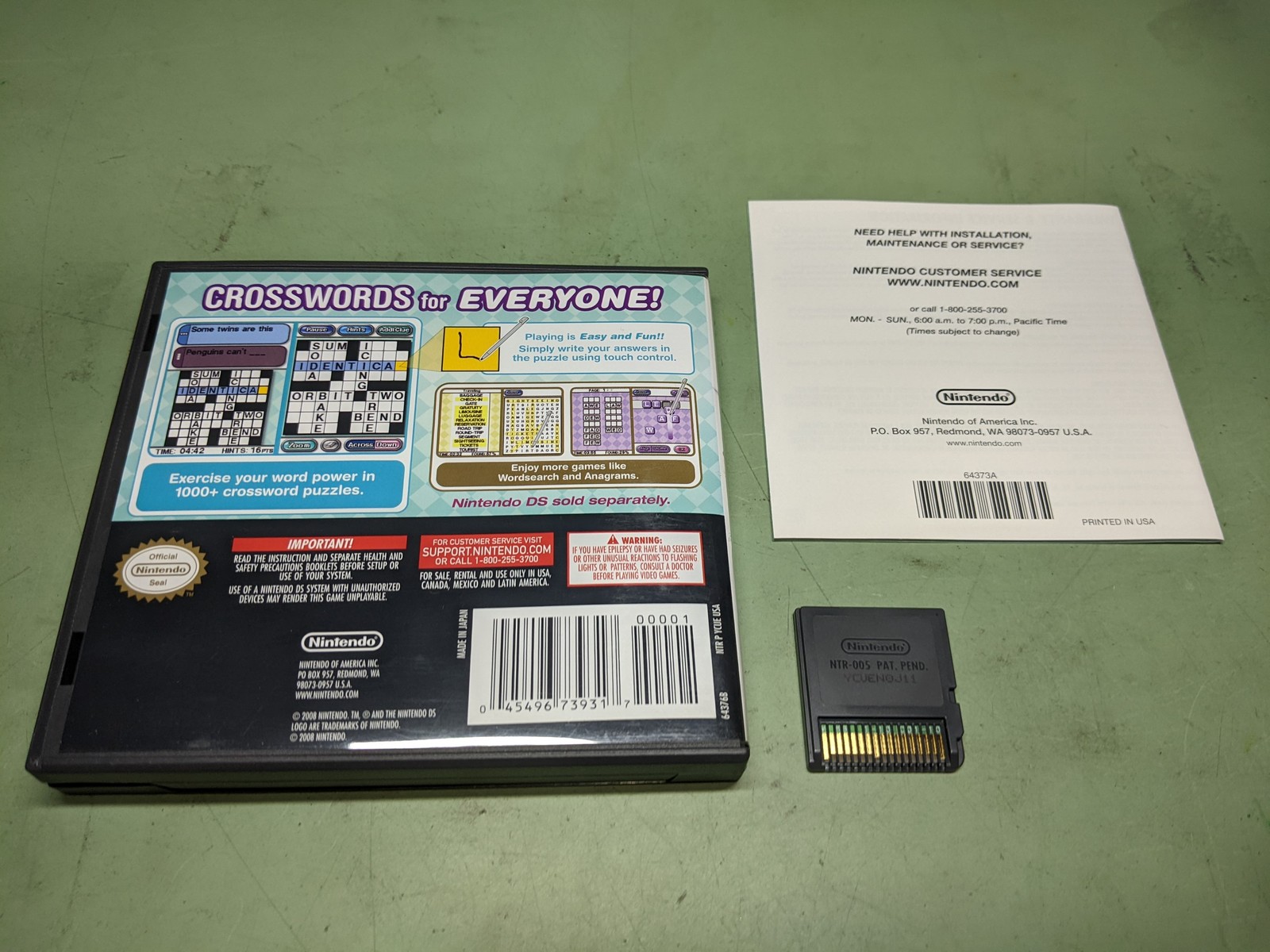 Crosswords DS Nintendo DS Complete in Box