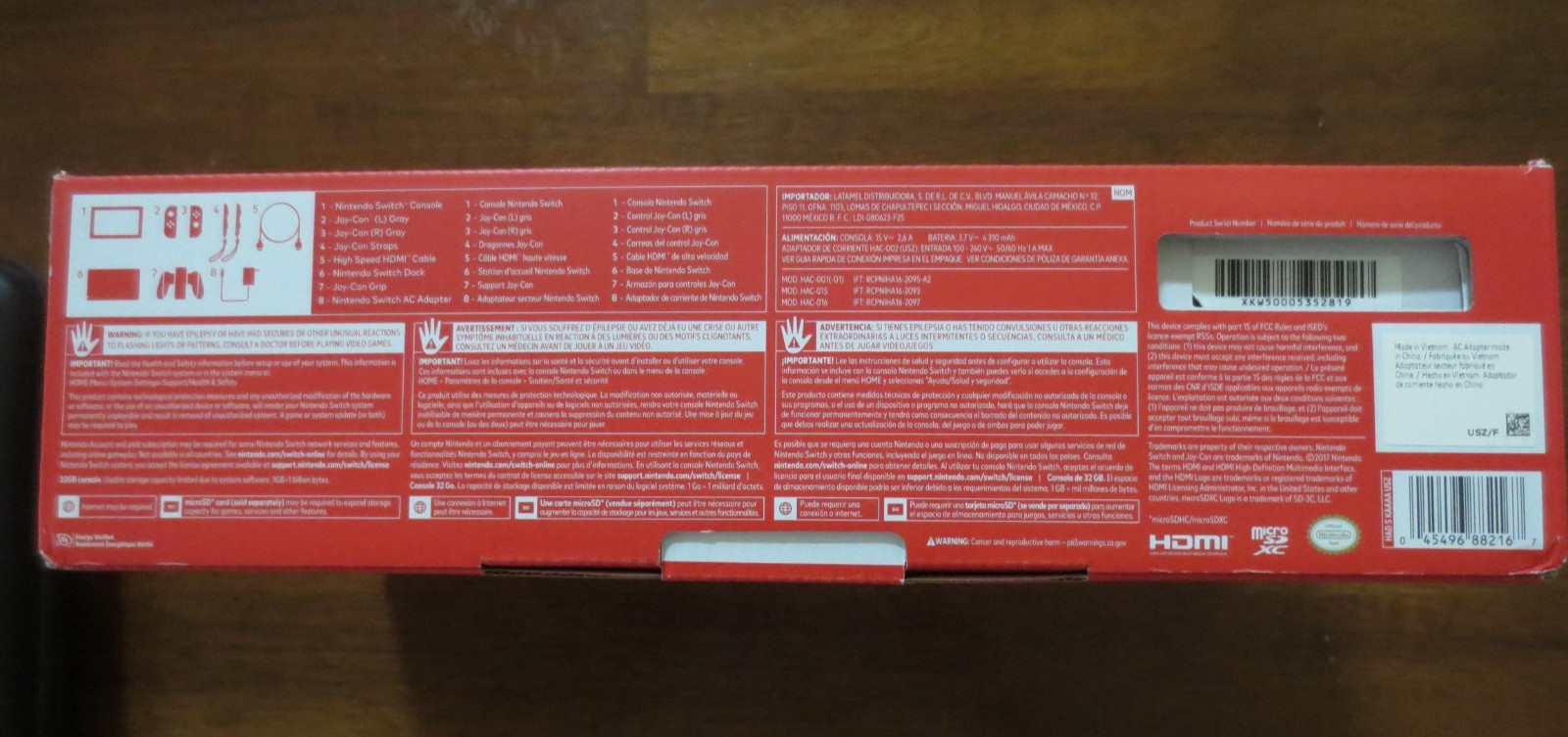 Nintendo Switch HAC-001(01) Console Bundle (Gray Joy-Cons) 128GB + Case