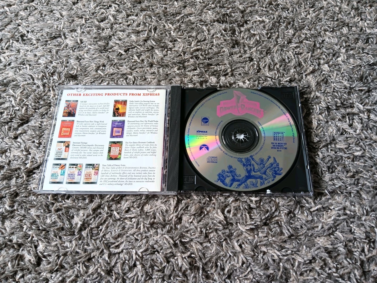 Vintage Mighty Morphin Power Rangers Windows & Mac 1994 PC CD-ROM Five Shows