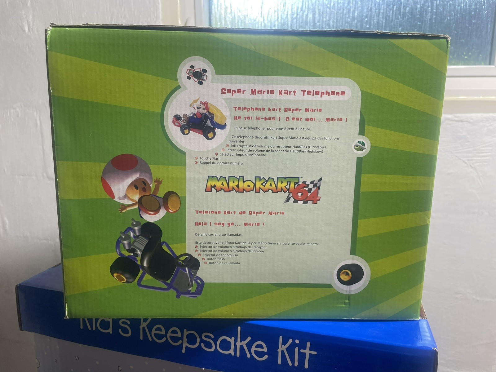 Super Mario Kart64 2002 Vintage Telephone Factory Sealed Rare