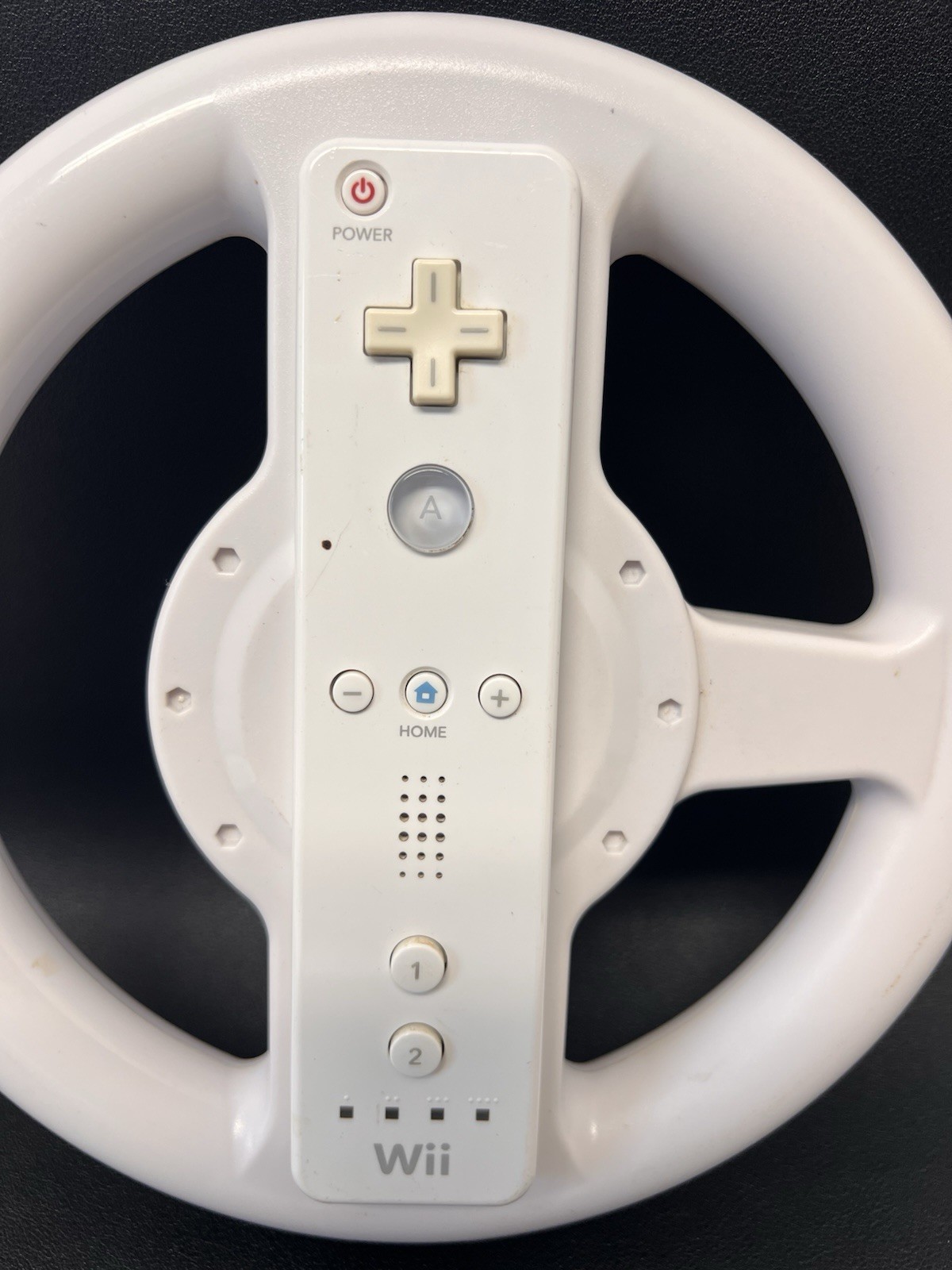 WII Nintento White Motion Plus Remote Control and Steering Wheel