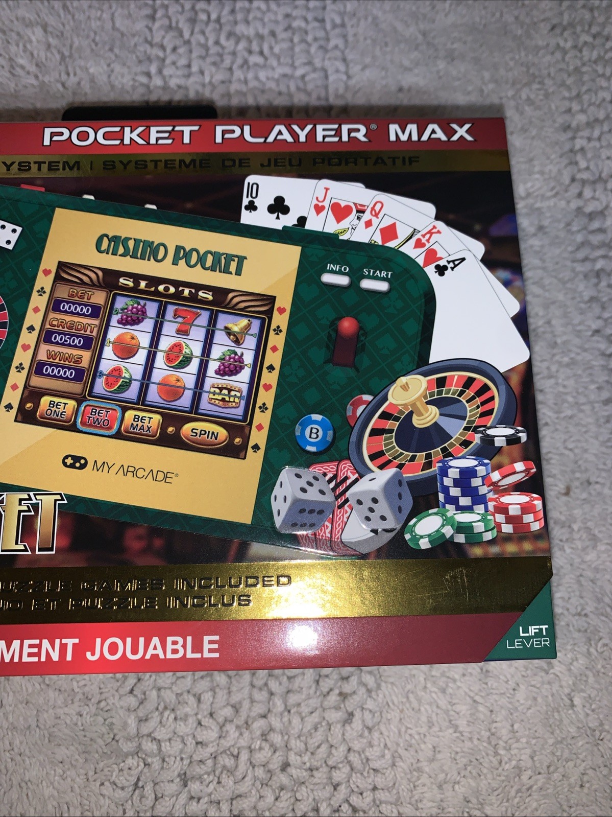 MY ARCADE POCKET PLAYER MAX PORTABLE GAMING SYSTEM OVER 30 Casino Style Games