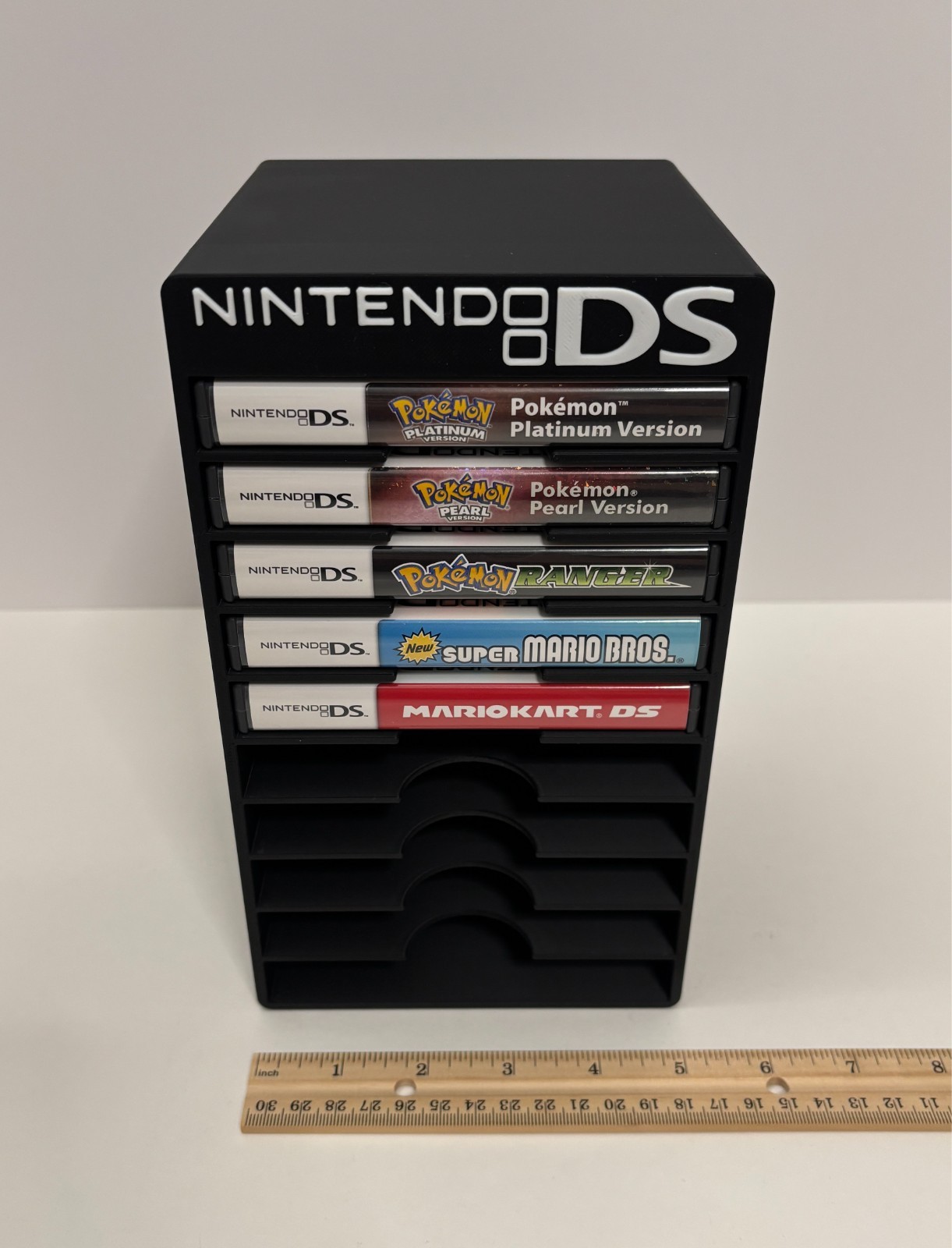 Nintendo DS Game Holder, Holds 10 Games w Cases, Display Rack Wall Mount Storage