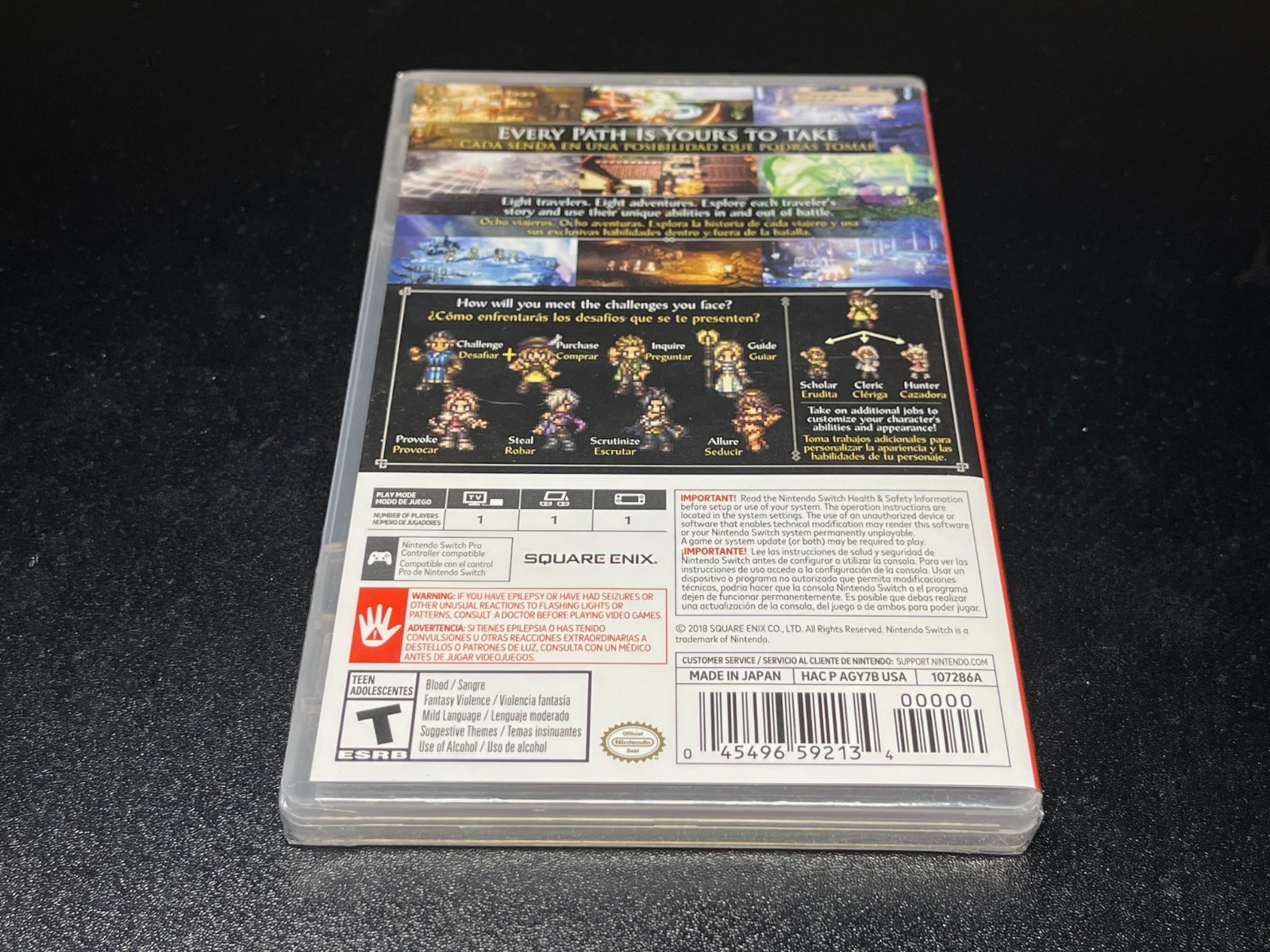 First Print 00000 Octopath Traveler -Nintendo Switch (NSW) NEW SEALED B12
