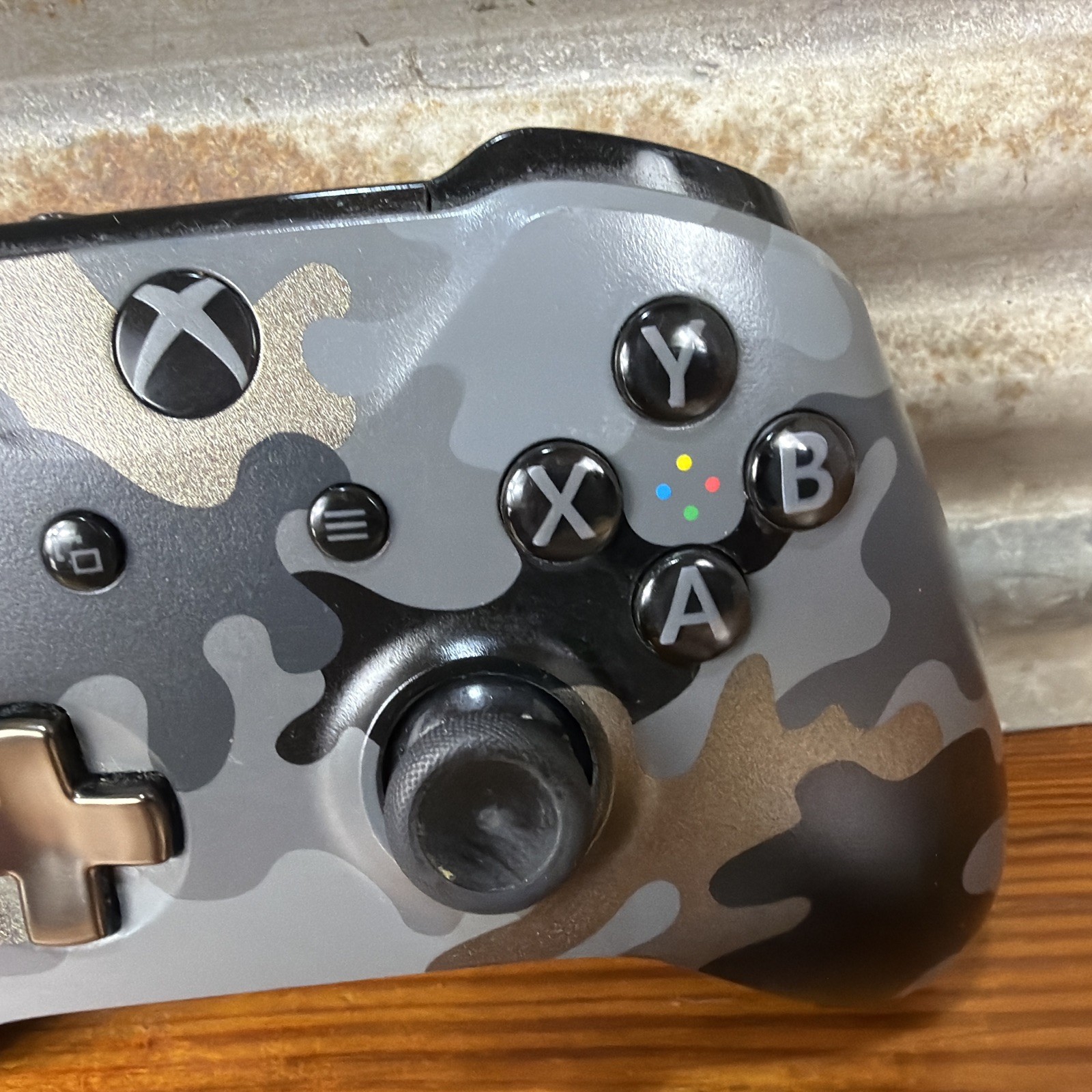 Microsoft Xbox One Controller Black & Grey Camo Night Ops Wireless Controller