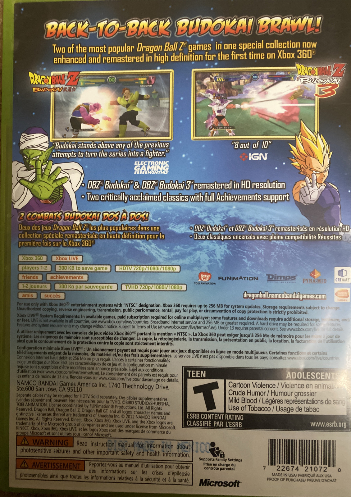 Dragon Ball Z: Budokai HD Collection Xbox 360 CIB ,Game, Manual Tested RARE