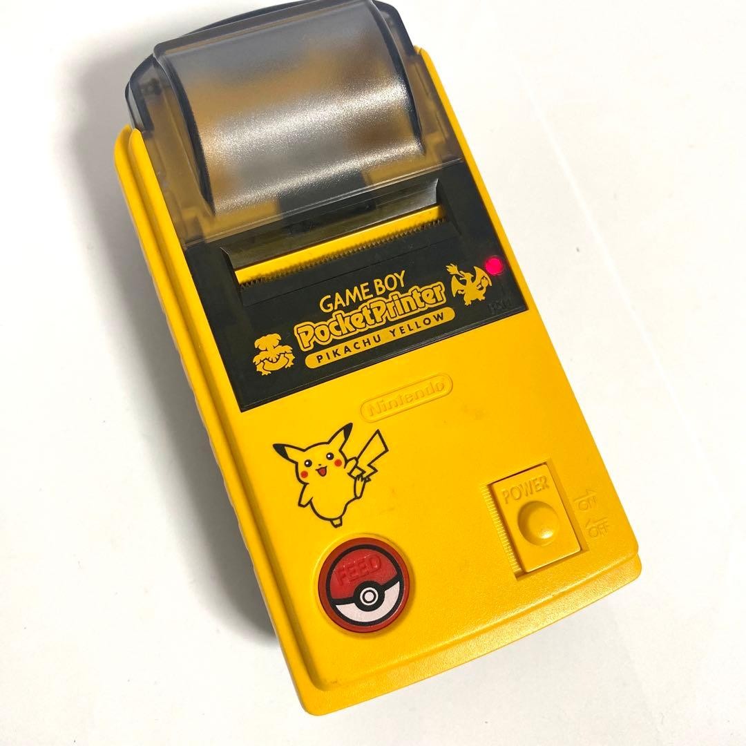 Nintendo Game Boy Pocket Printer Pikachu Yellow MGB-007 Only Power Checked Japan