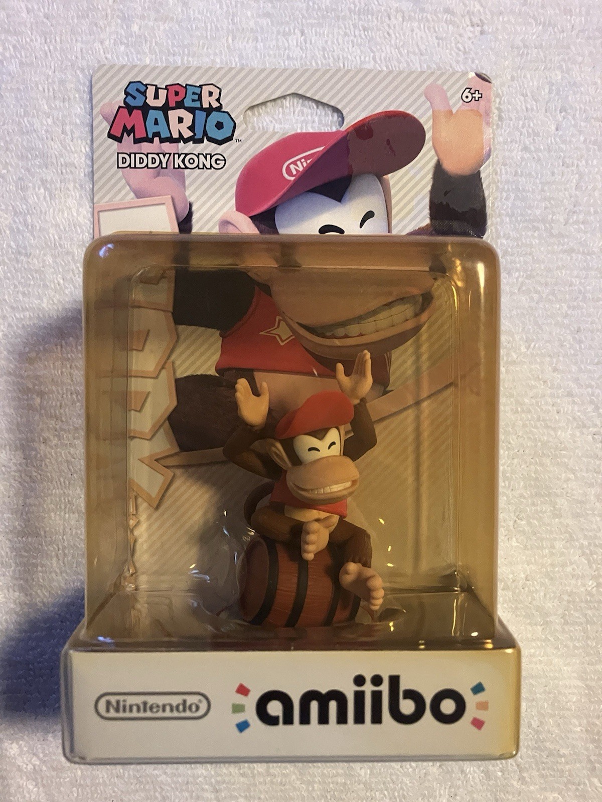 Nintendo Amiibo Super Mario Series Diddy Kong Figure *Sun Damaged Package*