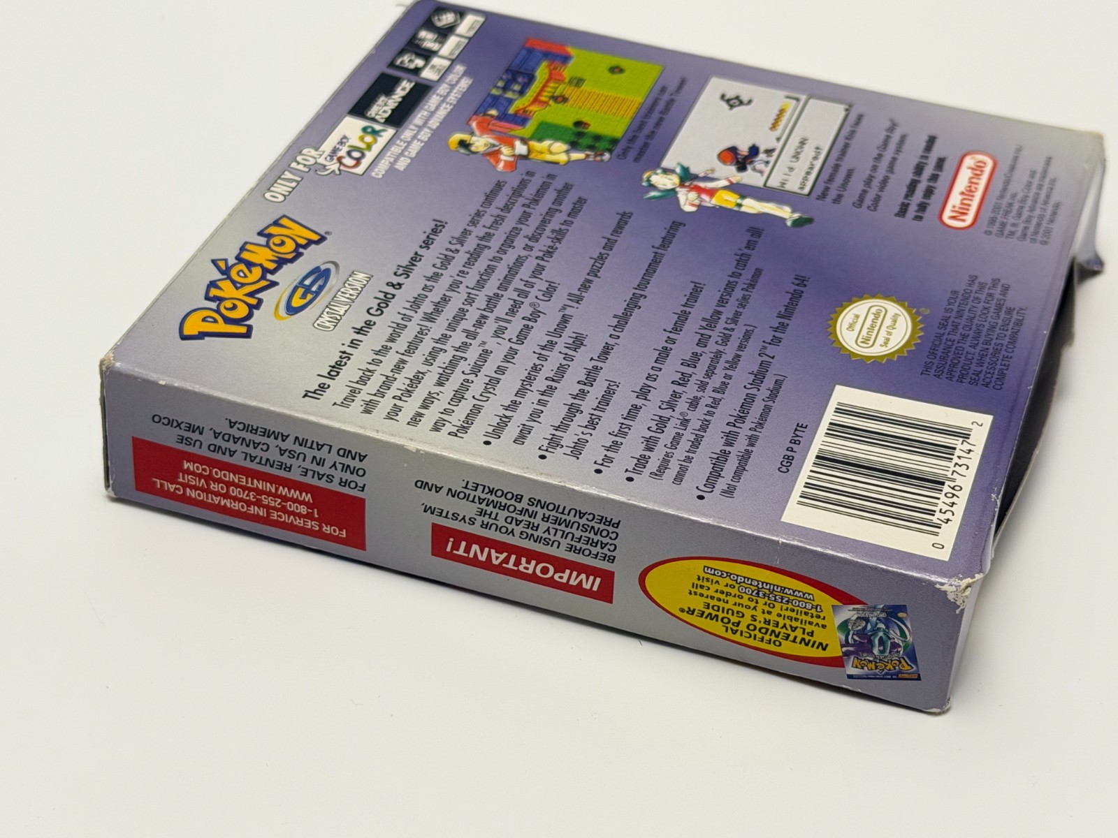 Pokemon Crystal Version (Nintendo Game Boy Color) Complete in se{ies ERROR Box