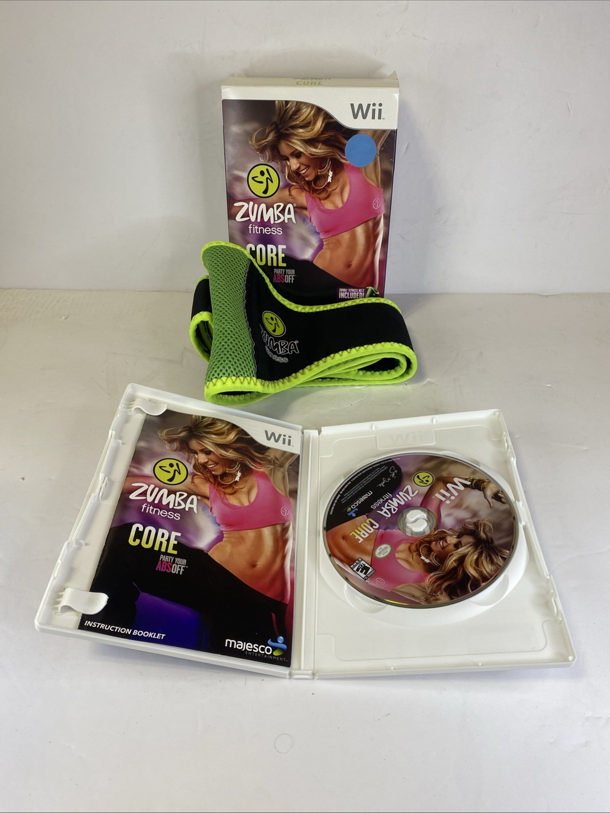 Zumba Fitness Core (Nintendo Wii, 2012) Complete W/ Manual And Fitness Belt