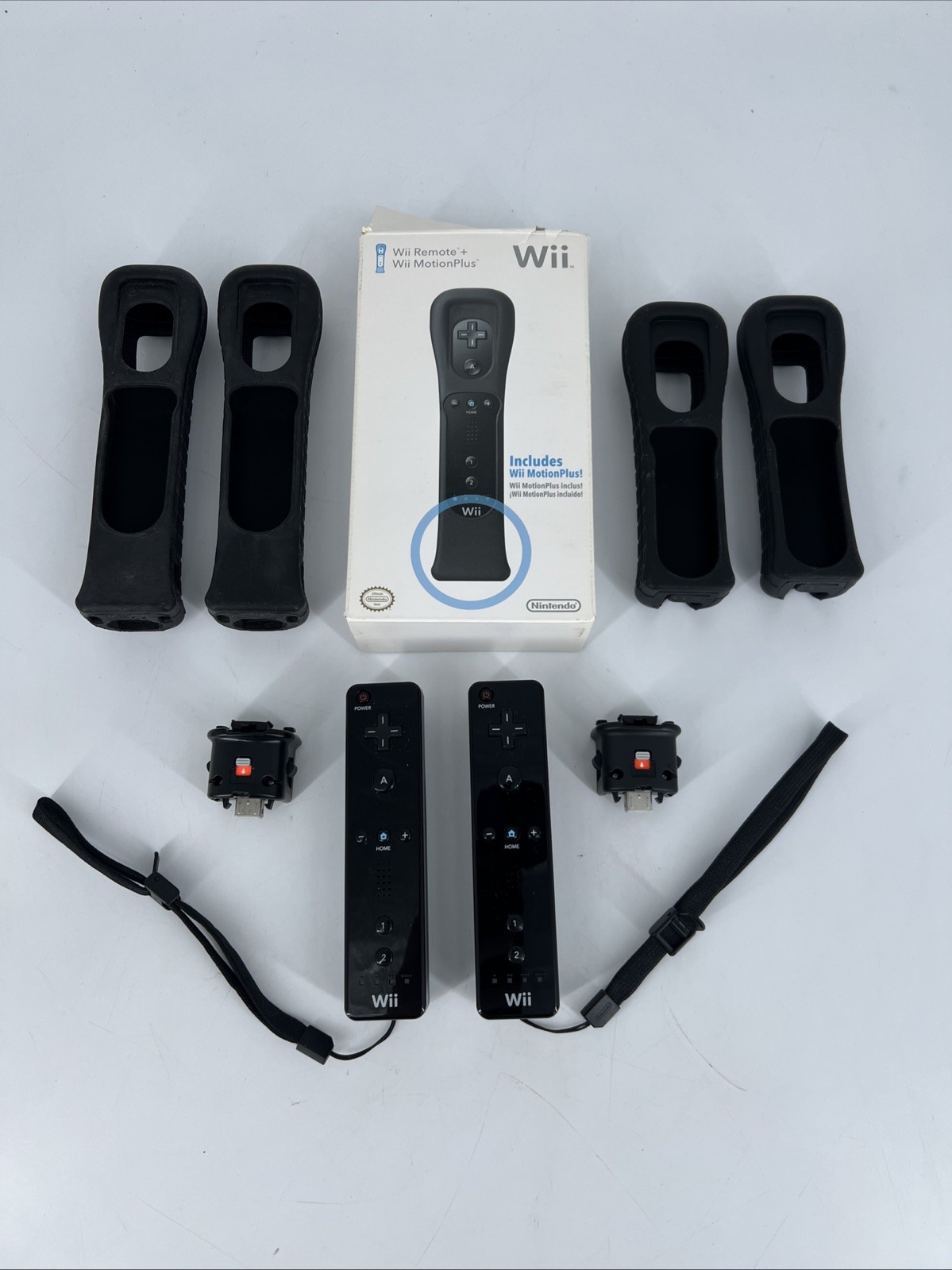 Black Nintendo Wii Console RVL-001, 2 Remotes Motion+ Sports, Resort, Fit+ Board