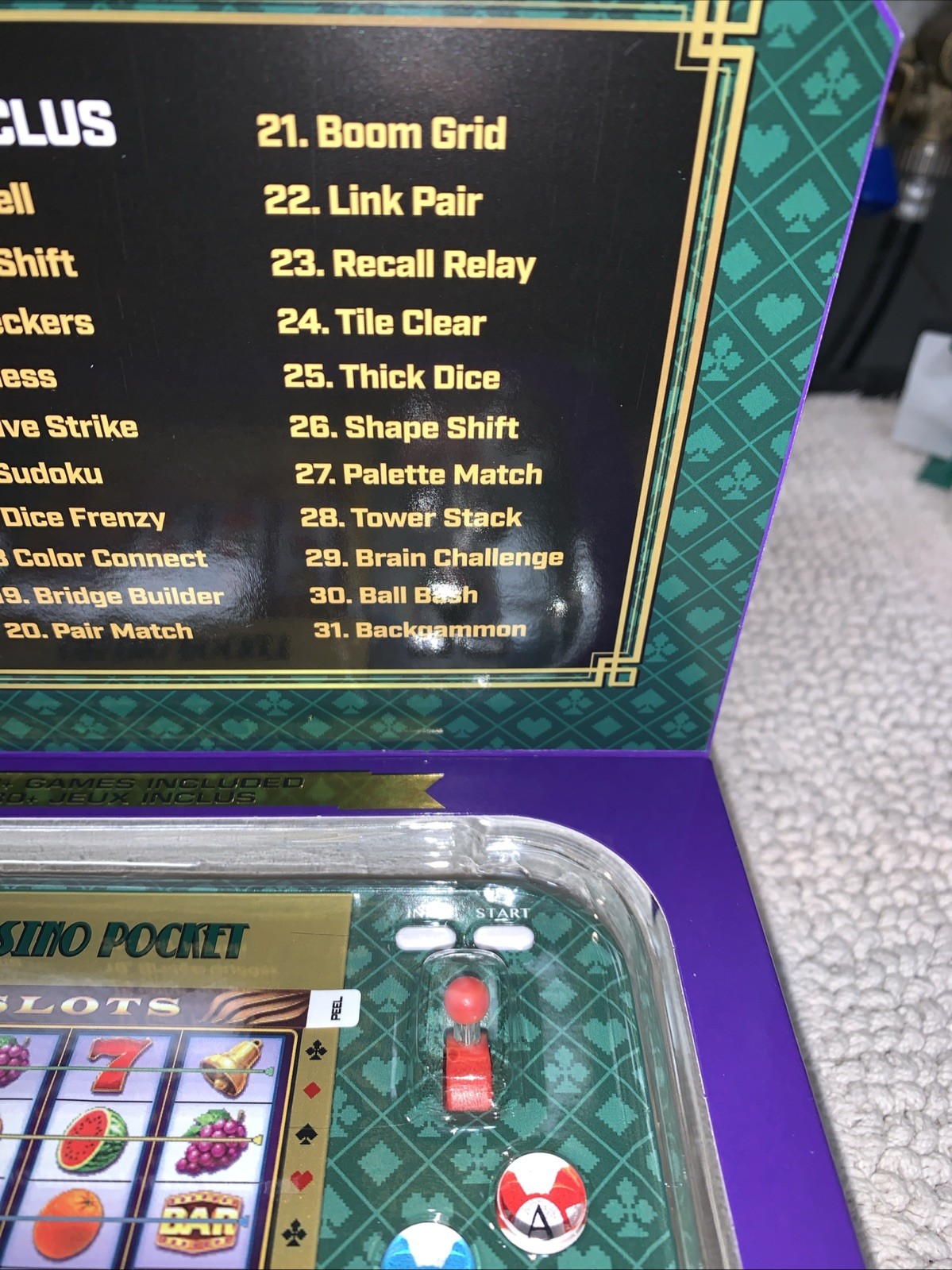 MY ARCADE POCKET PLAYER MAX PORTABLE GAMING SYSTEM OVER 30 Casino Style Games