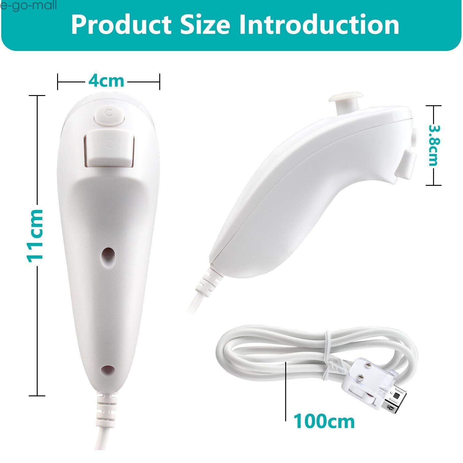 Built-in Motion Plus Wii Remote & Nunchuck Game Controller for Wii Wii U Console