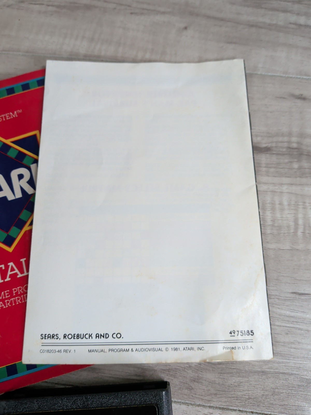 Atari 2600 Game PAC-MAN Sears Tele-Games Video Arcade 80s